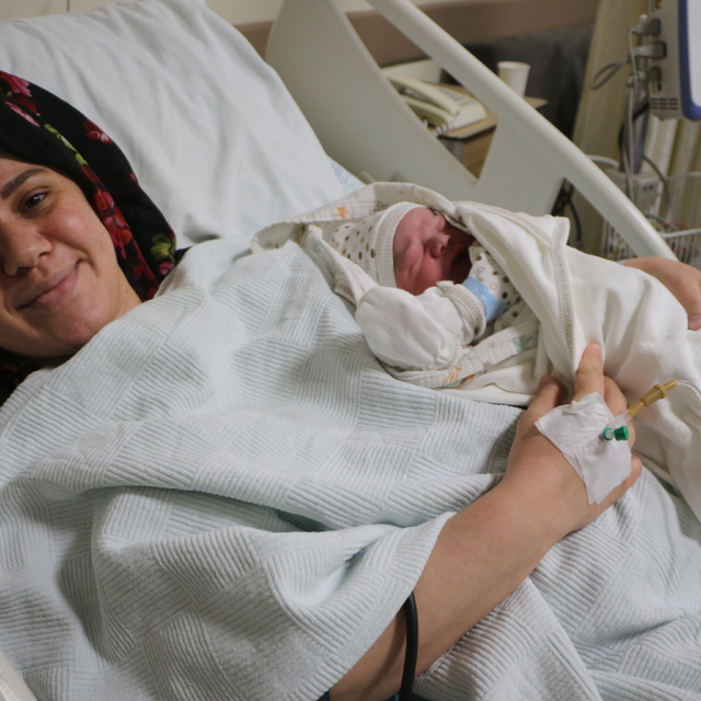 Tokat'ta yılın ilk bebeği 'Gökalp' oldu