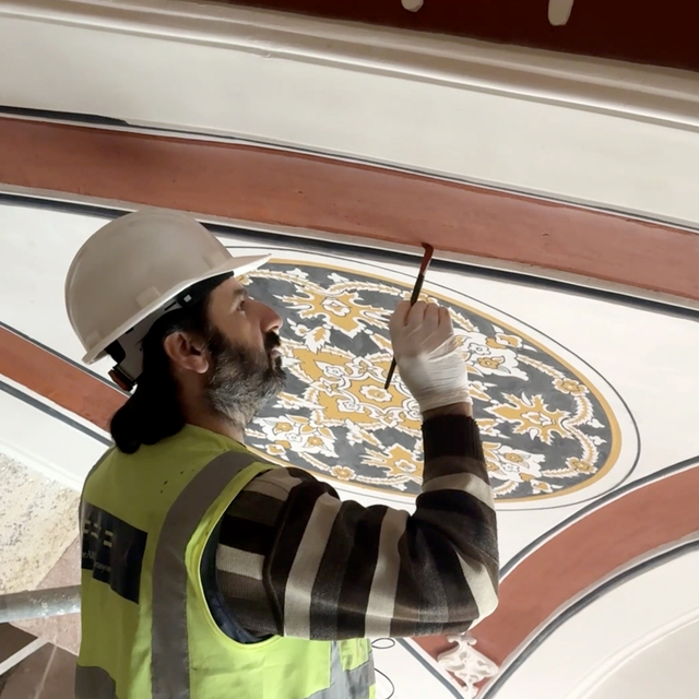 Selimiye Camisi restorasyonunda "ince işçilik" çalışmaları sürüyor