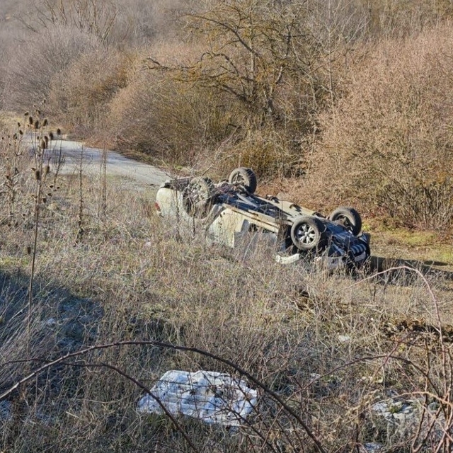 Söğüt'te kamyonetin şarampole devrildiği kazada 2 kişi yaralandı