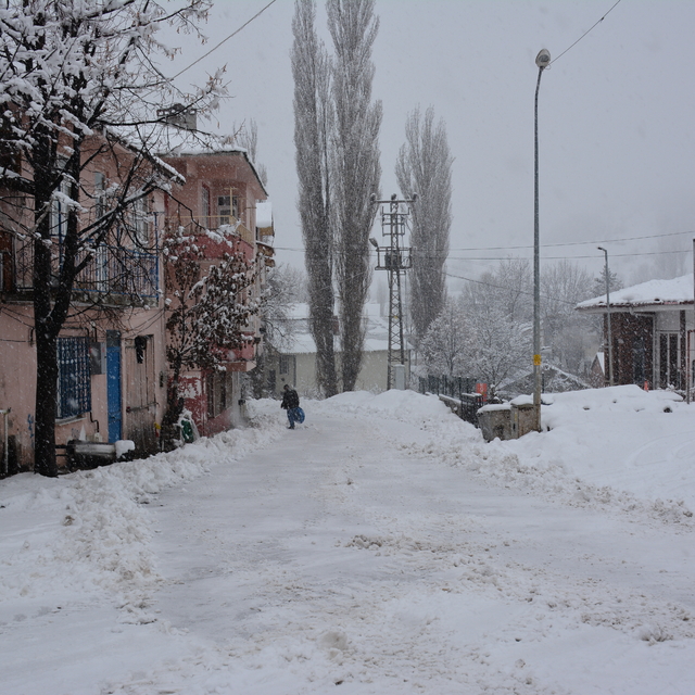 Başçiftlik'te kar yağışı etkili oldu