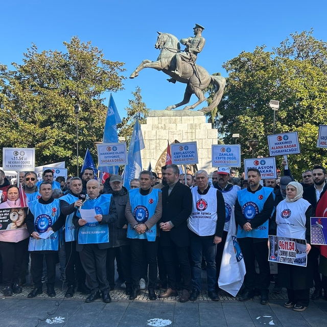 Samsun'da Kamu-Sen "ek zam ve refah payı" talebinde bulundu