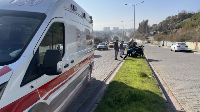 Efeler'de devrilen motosikletin sürücüsü yaralandı