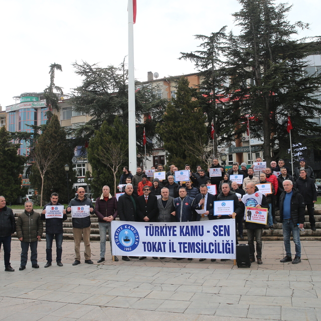 Tokat'ta Kamu-Sen'den "ek zam ve refah payı" talebi