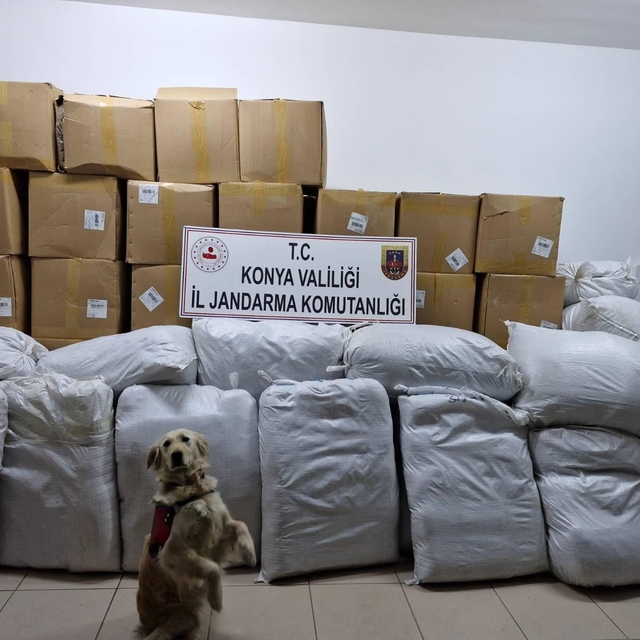 Konya'da 1822 kilogram kaçak tütün ele geçirildi
