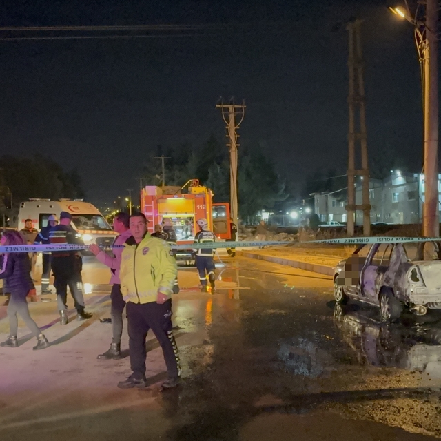 Isparta'da yanan otomobilin sürücüsü hayatını kaybetti