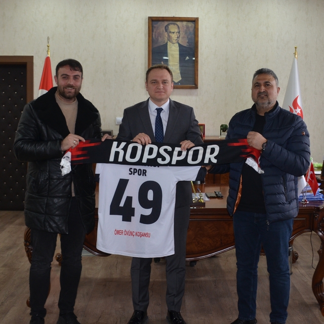 Bulanık Kopspor Başkanı Yasin Temel, Kaymakam Koşansu'yu ziyaret etti