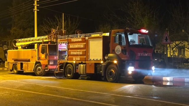 Burdur'da yangın çıkan evde hasar oluştu