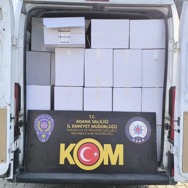 Adana'da 1 milyon 800 bin makaron ele geçirildi