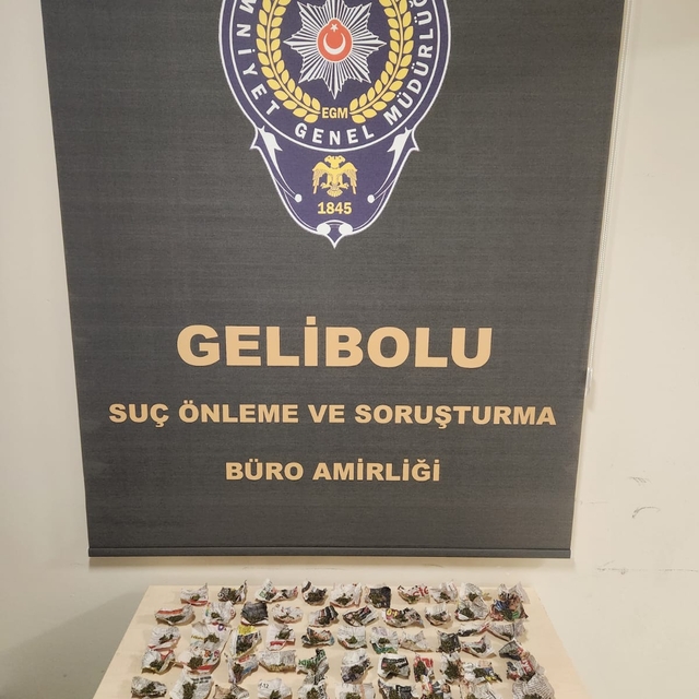 Gelibolu'da uyuşturucu operasyonunda 2 zanlı gözaltına alındı