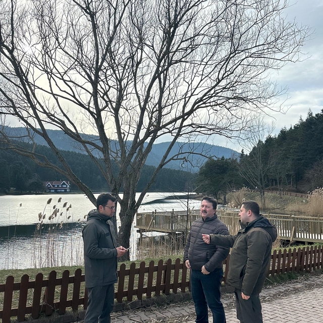 Gölcük Tabiat Parkı'nda yenileme çalışmaları incelendi