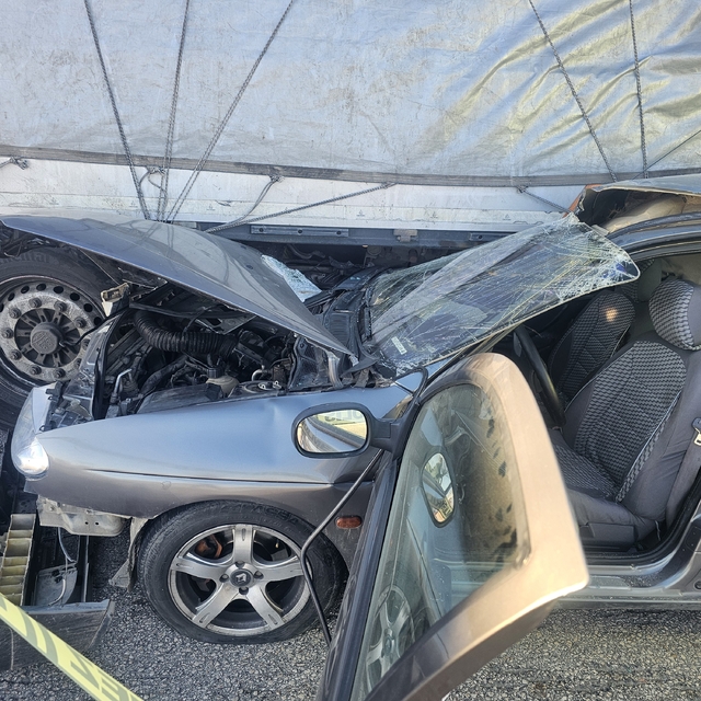 Tokat'ta otomobil, TIR'a çarptı; 1 ölü, 3 yaralı