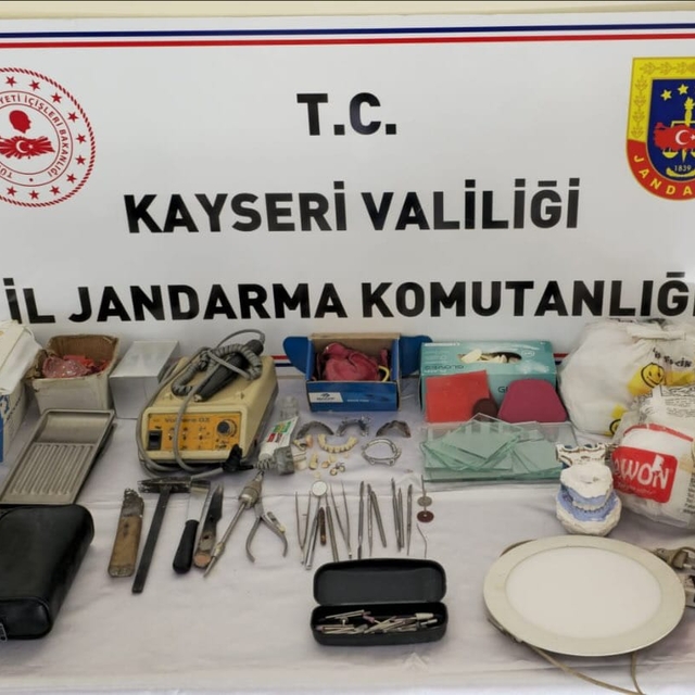 Kayseri'de ruhsatsız diş muayenehanesi işleten kişi hakkında adli işlem baş...