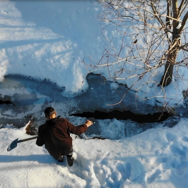 Bayburt'ta termometreler eksi 17'yi gösterdi; dere ve göletler dondu