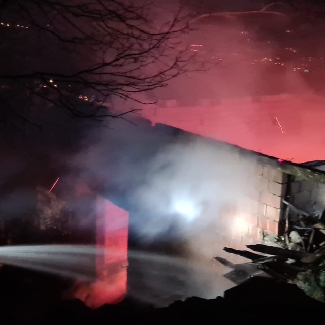 Niksar'da samanlık yangını