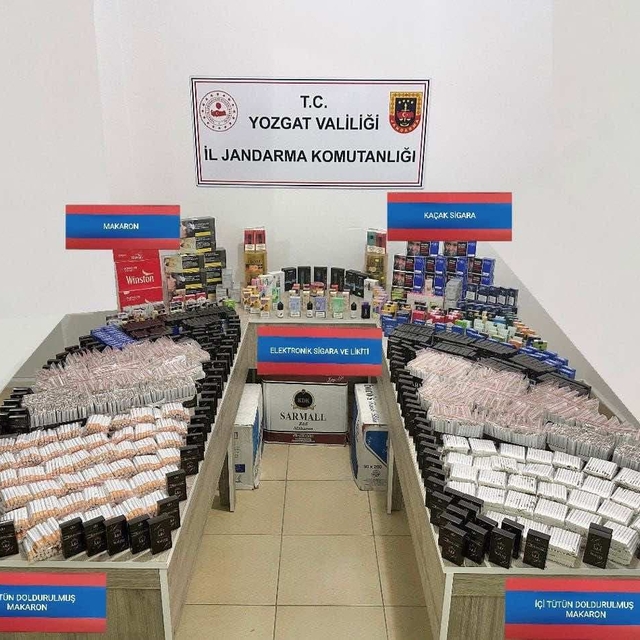 Yozgat'ta 24 bin 900 makaron ele geçirildi