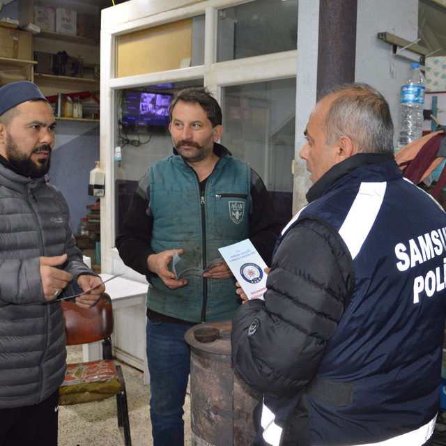 Havza'da polisten dolandırıcılık uyarısı