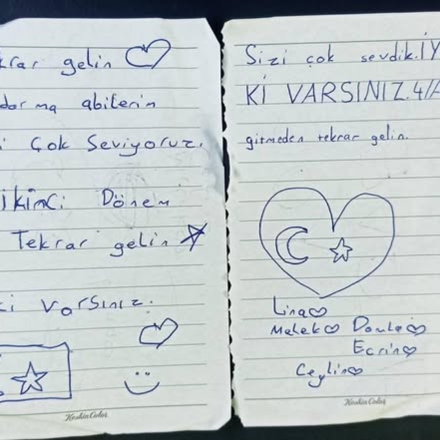 Burdur'da köy okulu öğrencilerinin "sevgi dolu" notu, jandarma ekibini duyg...