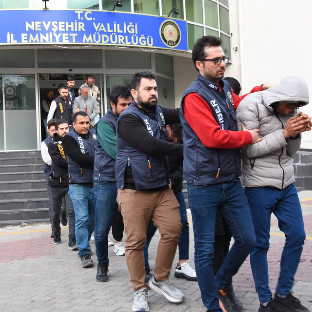 Nevşehir merkezli 8 ilde 500 milyon TL'lik dolandırıcılığa 56 gözaltı