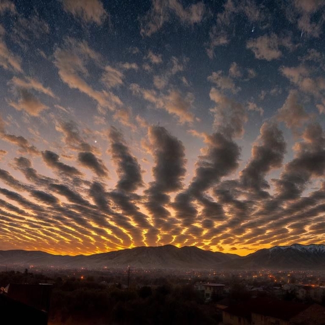 Niğde'de sirrokümülüs bulutları güzel görüntüler oluşturdu