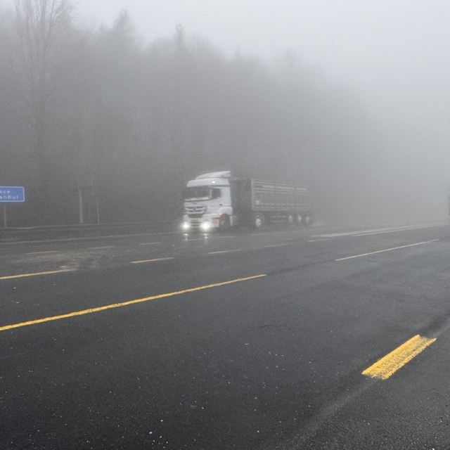 Bolu Dağı'nda sis ve sağanak etkili oldu