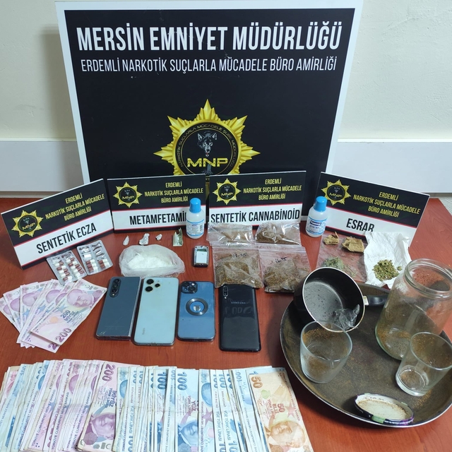 Mersin'de uyuşturucu operasyonunda yakalanan 3 zanlı tutuklandı