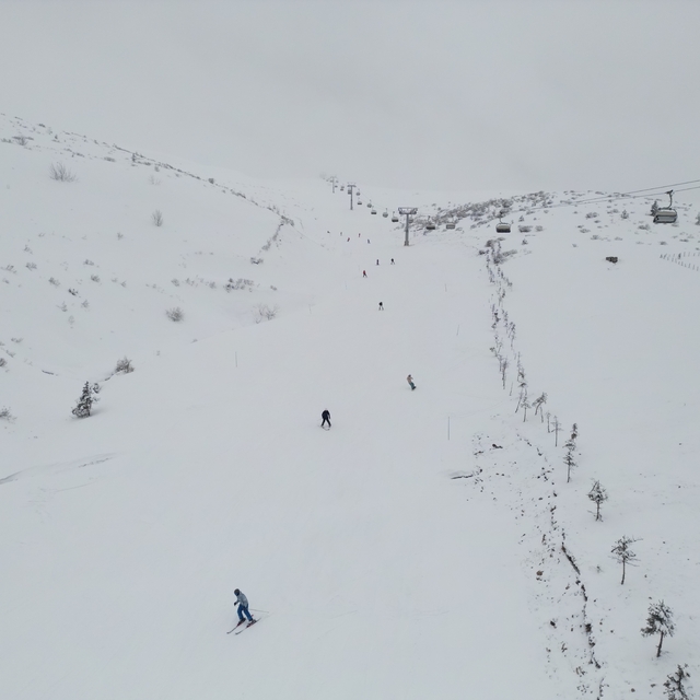 Ordu'da Çambaşı Kayak Tesisleri'nde yarıyıl tatili yoğunluğu başladı