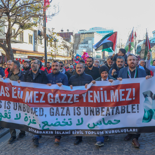 Diyarbakır'da İsrail'in alıkoyduğu Filistinli doktor Ebu Safiyye'ye destek...