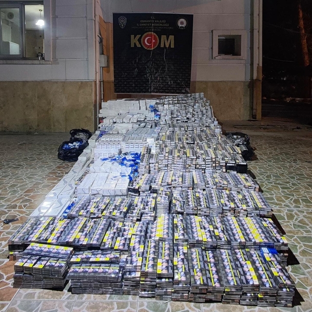 Osmaniye'de 44 bin 230 paket kaçak sigara ele geçirildi