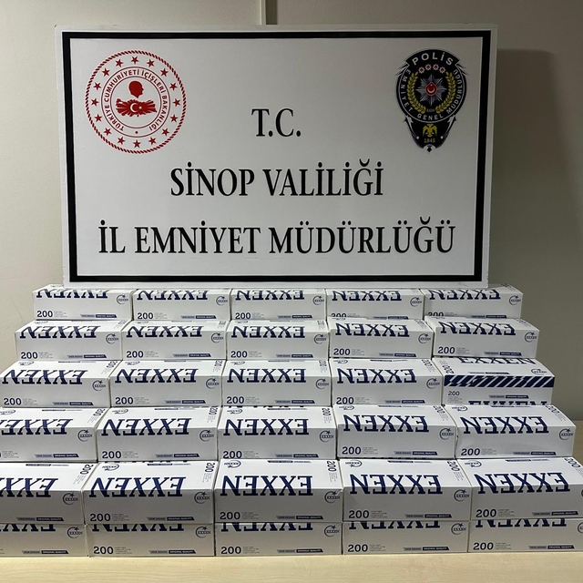 Sinop'ta 20 bin makaron ele geçirildi