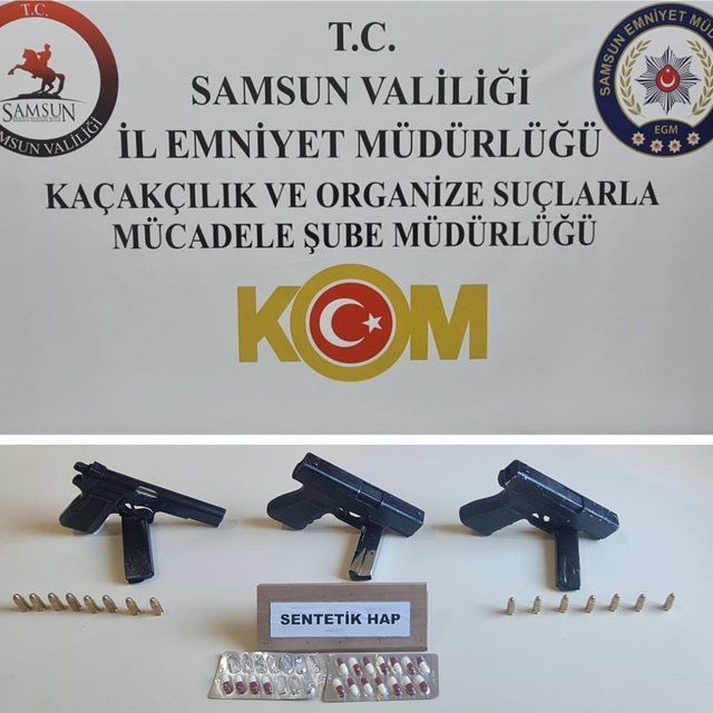 Samsun'da düzenlenen operasyonda biri firari 6 kişi yakalandı