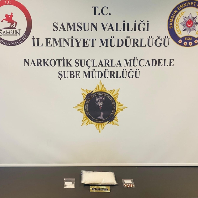 Samsun'da 1 kilogram sentetik uyuşturucu ele geçirildi