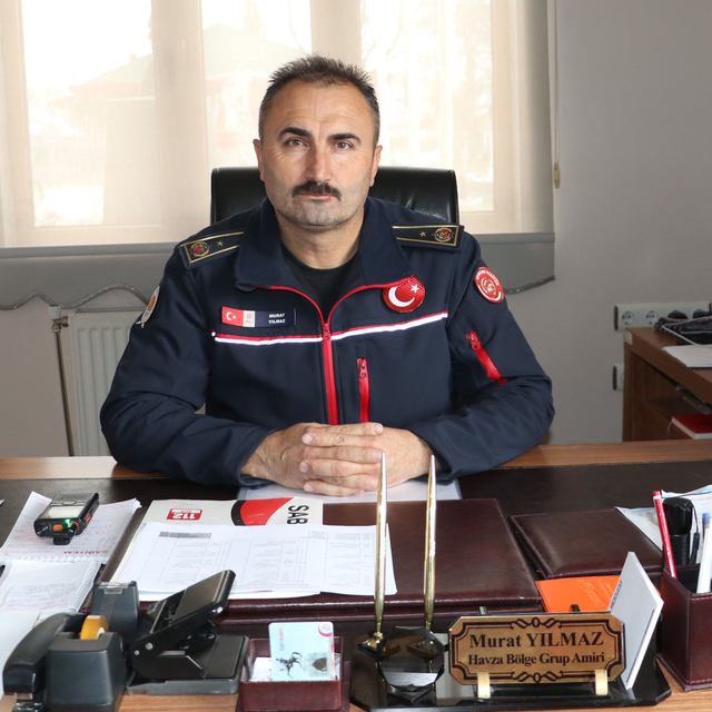 Havza İtfaiye Bölge Grup Amirliği 2024 yılında 895 olaya müdahale etti