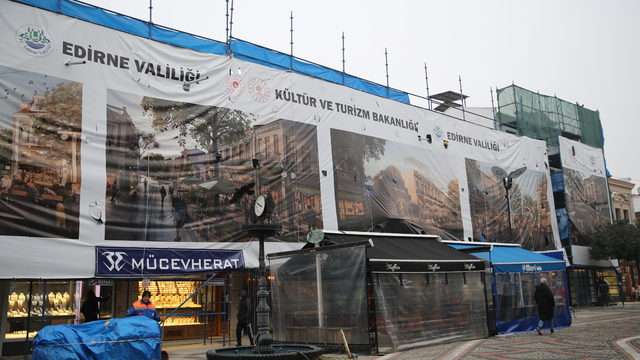 Edirne merkezindeki sokak sağlıklaştırma projesinde çalışmalar sürüyor
