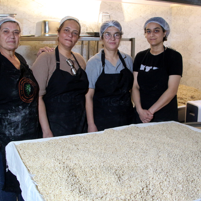 'Kabuğunu kırmak isteyen kadınlar' erişte üretiyor