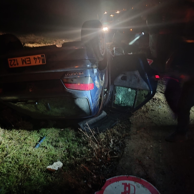 Mardin'de devrilen otomobildeki 4 kişi yaralandı