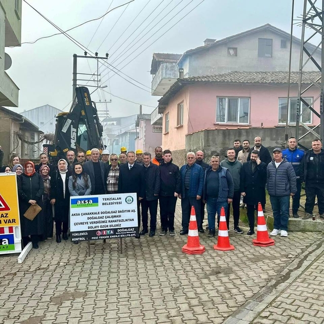 Terzialan'da doğal gaz çalışmaları başladı