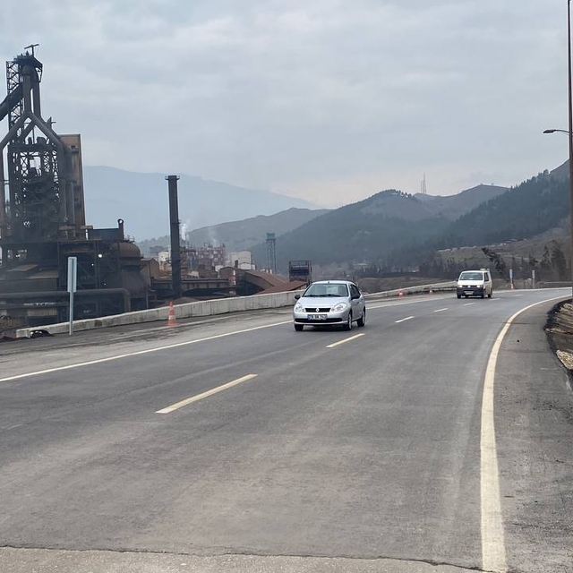 Karabük-Ankara kara yolunun çöken bölümünde çalışmalar tamamlandı