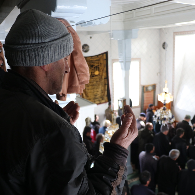 Erzurum'da, helikopter kazasında şehit olan Astsubay Taha Nergiz için mevli...
