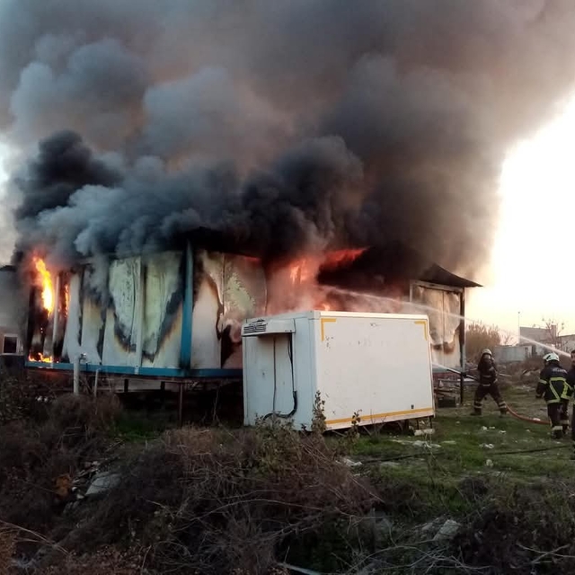 Hatay'da konteynerdeki yangın, söndürüldü