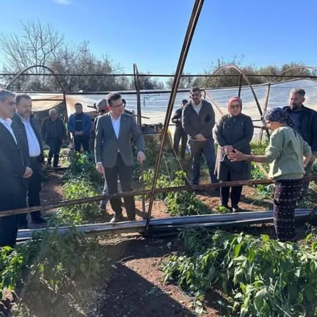 AK Parti Antalya Milletvekili Uslu, Demre'de doludan zarar gören çiftçileri...