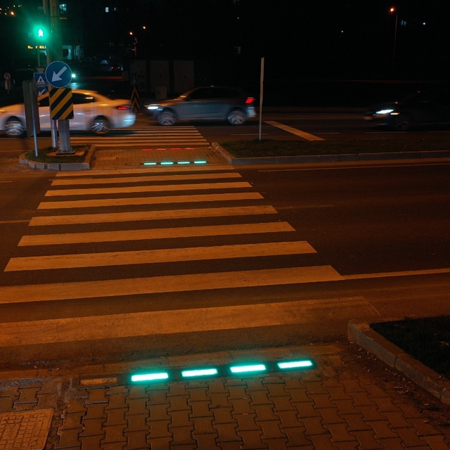 Ordu'da yaya güvenliğini sağlayan LED'li sistem kuruldu