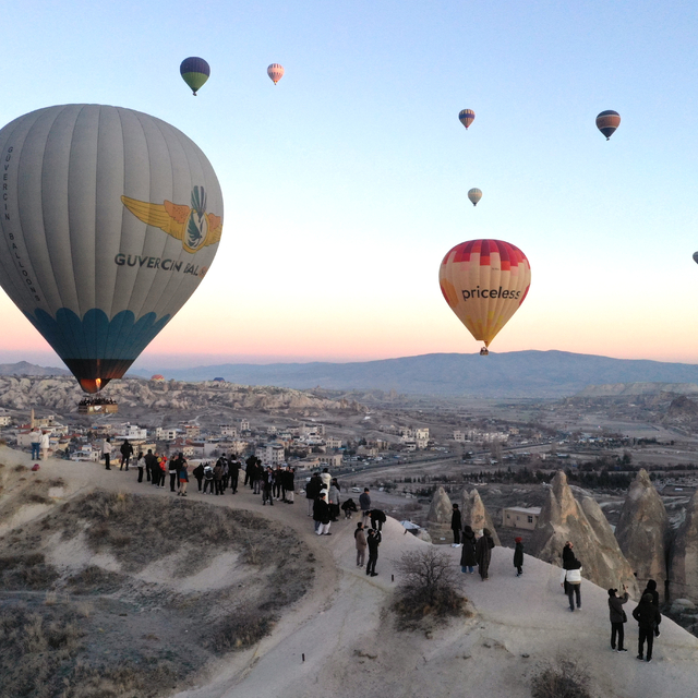 Kapadokya'da sıcak hava balonu yolcu sayısında tüm zamanların rekoru kırıld...