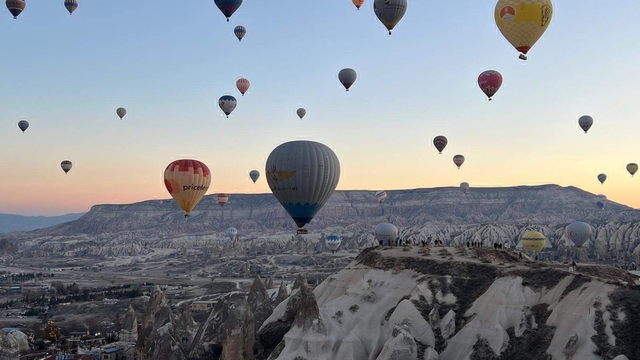 Kapadokya'da 2024 yılında 770 bin turist sıcak hava balonuyla uçtu