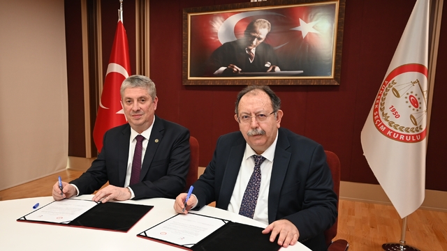 Paraguay Yüksek Seçim Mahkemesi Başkanı Duschek ve beraberindekilerden YSK'ya ziyaret