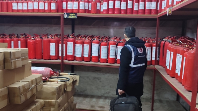 Afyonkarahisar'da yangın tüpü satan iş yerleri denetleniyor