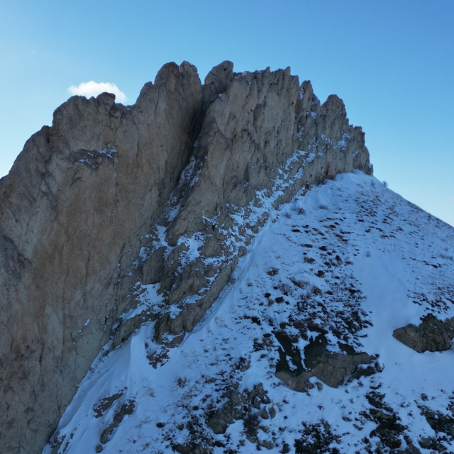 'Doğal Çin Seddi'nde 'kar' güzelliği