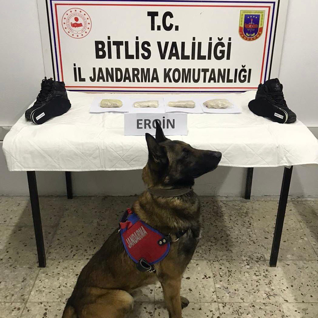 Bitlis'te ayakkabı tabanına gizlenmiş 500 gram eroin ele geçirildi
