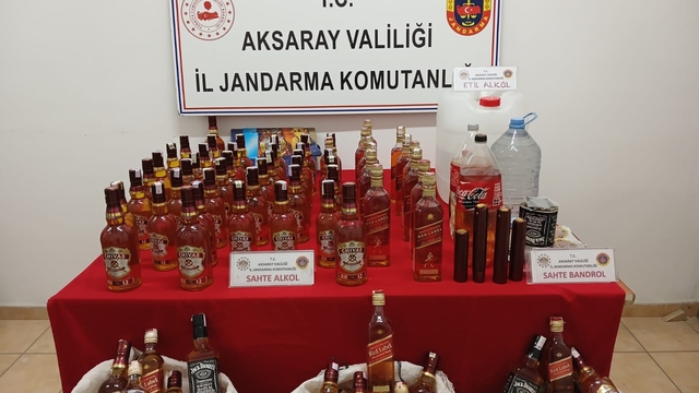 Aksaray'da sahte içki operasyonunda 1 şüpheli yakalandı