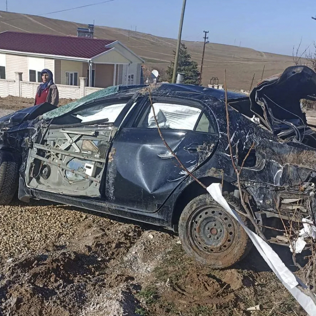 Nevşehir'de devrilen otomobilin sürücüsü öldü