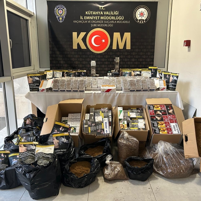 Kütahya'da kaçak tütün operasyonunda bir şüpheli yakalandı